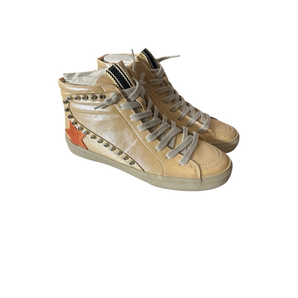 New Shu Shop Shoes Sneakers Women's Size 8.5 High Top Lace Casual‎ Zip Rock